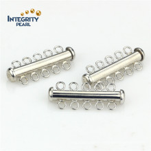 Jewelry Accessory 5 Rows 925 Sterling Silver Tube Clasp
